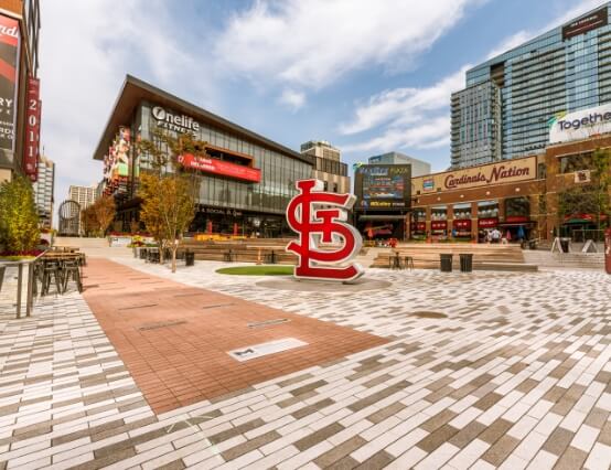 Hardscaping using pavers at Cardinal Park