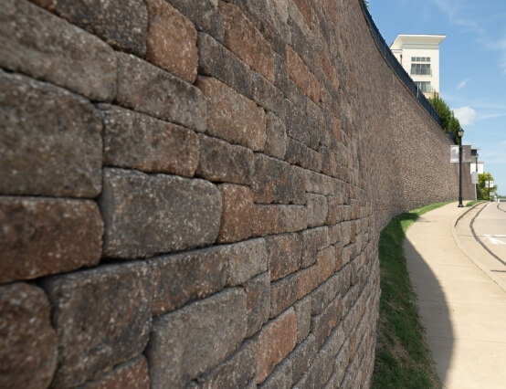 Side View of Retaining Wall