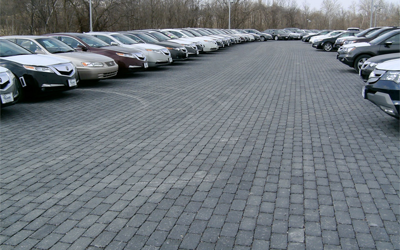 permeable unit paving