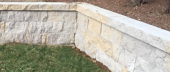 residential mortared limestone walls