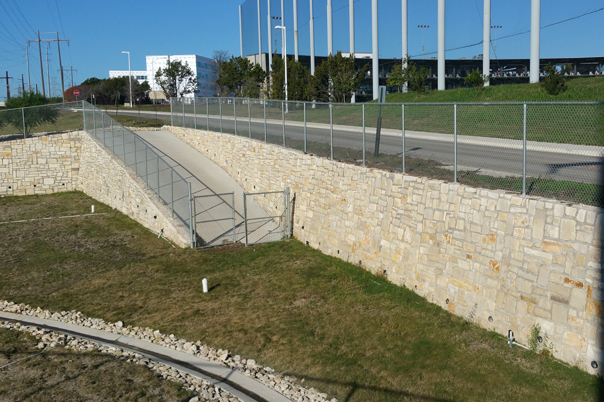 mortared stone walls