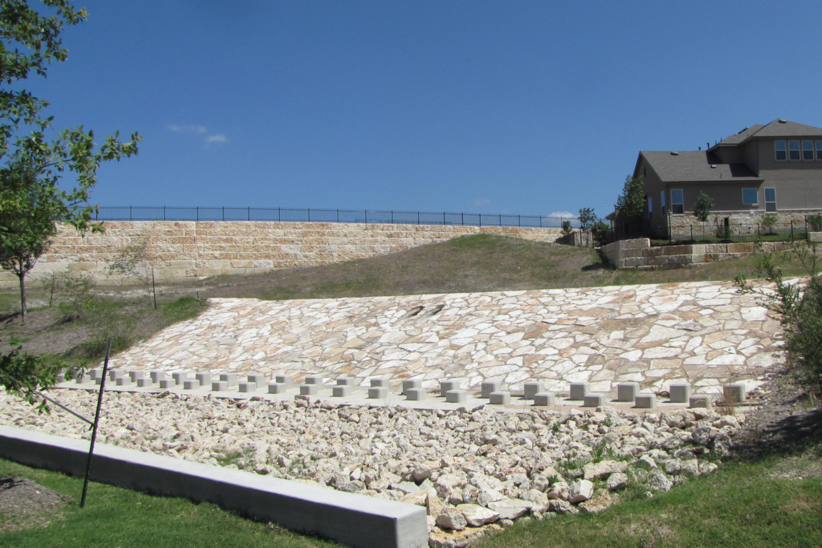 limestone block walls