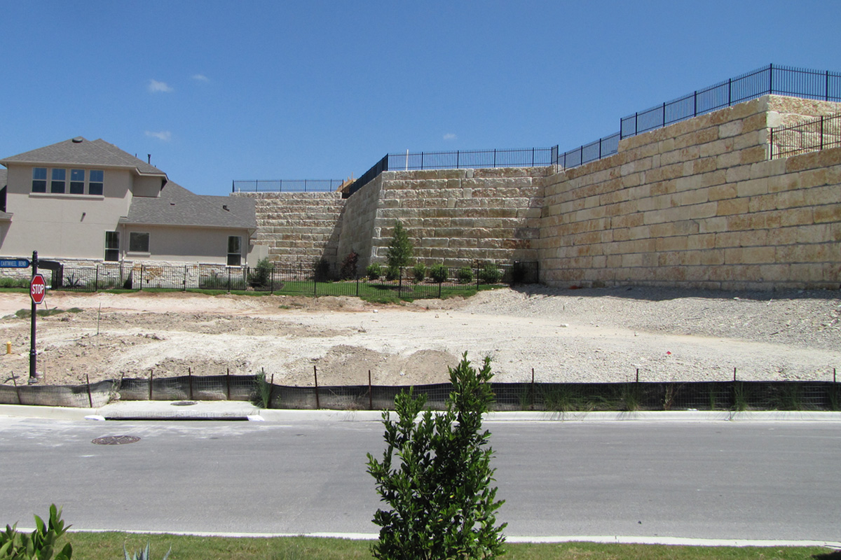 limestone block walls