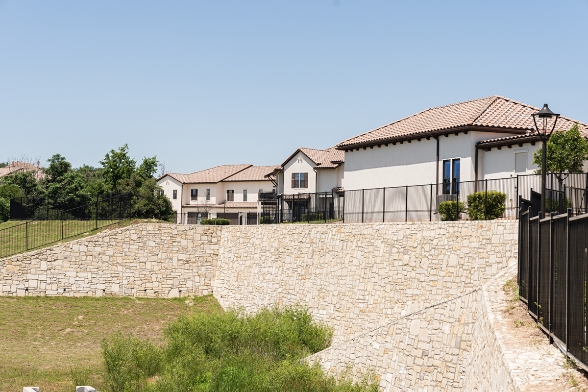 mortarted limestone residential walls