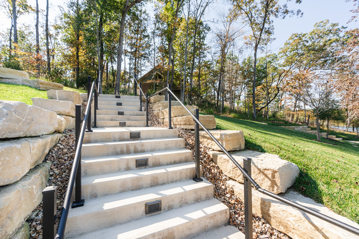 innsbrook retaining walls and stairs