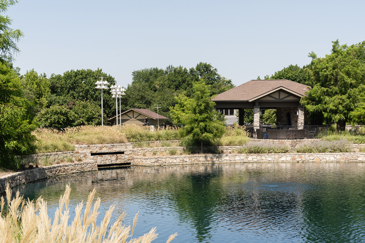 mortared limestone and boulder walls